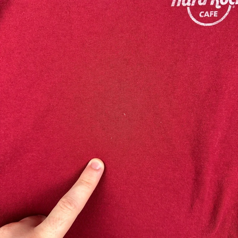 Hard Rock Cafe Shirt Large Red San Antonio Texas 1971 Alamo Short Sleeve